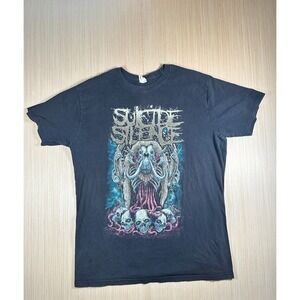 Vintage Bay‎ Island Sportswear T-Shirt Men 2XL Black Graphic Suicide Silence